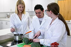 SEU nutrition students cooking