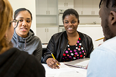 SEU potential students meeting with admissions