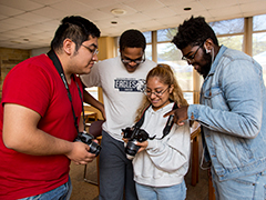 SEU students doing photography